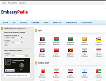 Tablet Screenshot of embassypedia.com